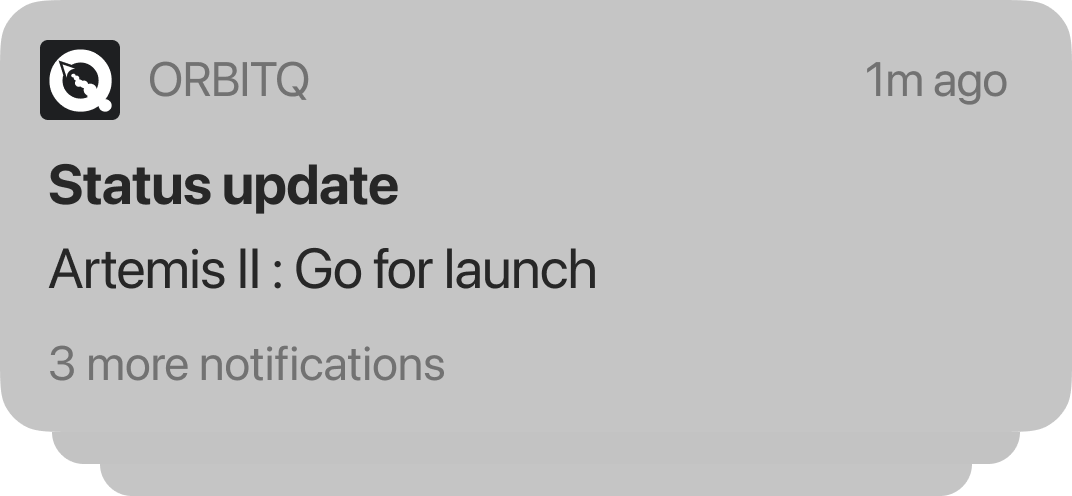 OrbitQ Pro launch notifications preview